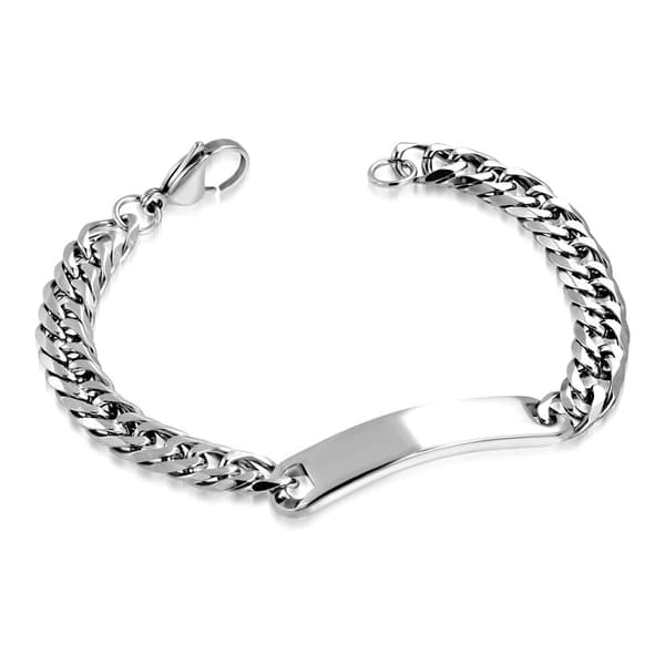 Armband Pansarlänk med namnbricka Rostfritt stål 316L