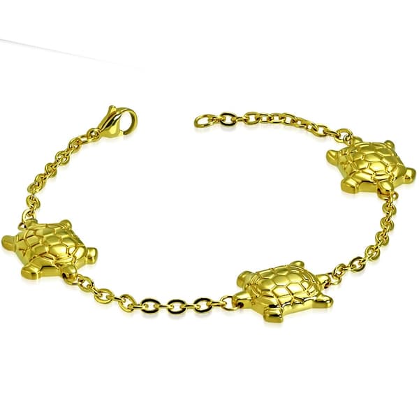 Armband Sköldpaddor Kirurgisk Stål 316 L Guld Färg