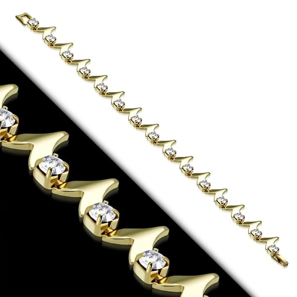 Armband med klara Cubic Zircon Guld Färg
