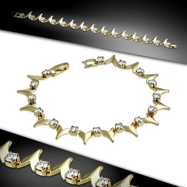 Armband med klara Cubic Zircon Guld Färg