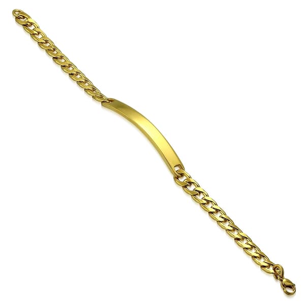 Armband Pansarlänk ID bricka Rostfritt stål 316L 18 cm/6 mm Guld Färg