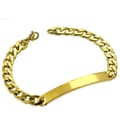 Miniatyrbild 1 av 3: Armband Pansarlänk ID bricka Rostfritt stål 316L 18 cm/6 mm Guld Färg