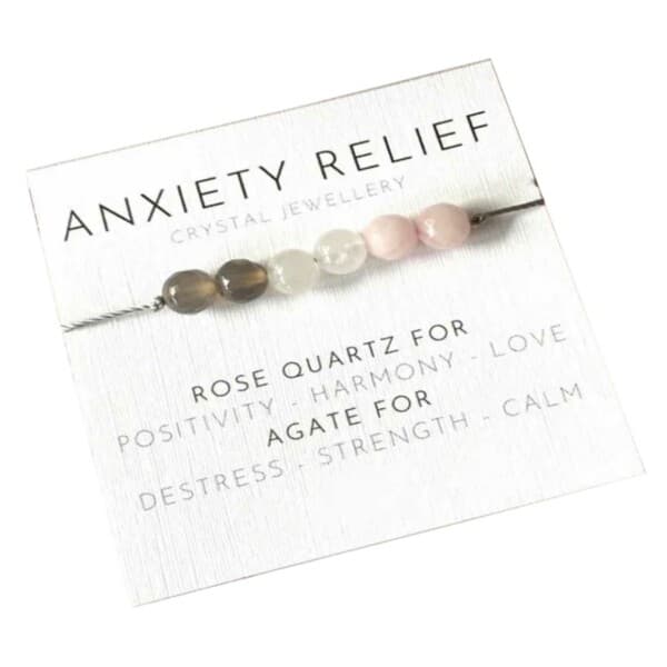 Energyist Armbånd Rose Quartz Agate Crystal armbånd med kort