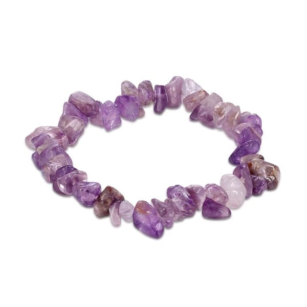 Armband med lila naturstenar Yoga BoHo Chic