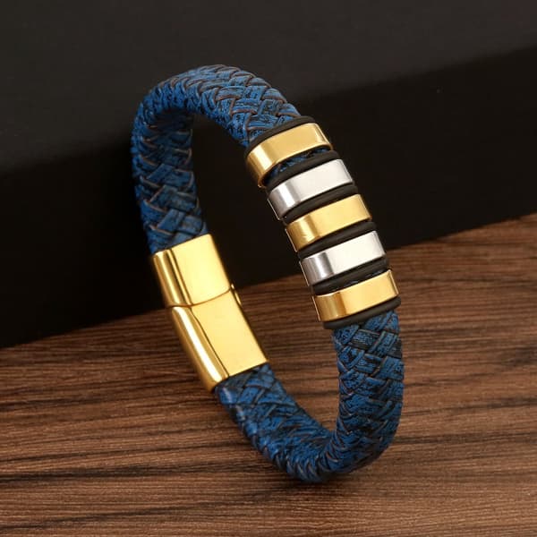 INF Armbånd i armbånd i flettet PU-skinn for menn