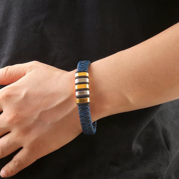 INF Armbånd i armbånd i flettet PU-skinn for menn