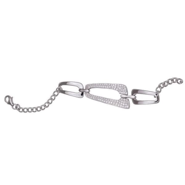 ORPHELIA SILVER Armband i 925 Sterling Silver med Cubic Zirconia - Dam - Silver