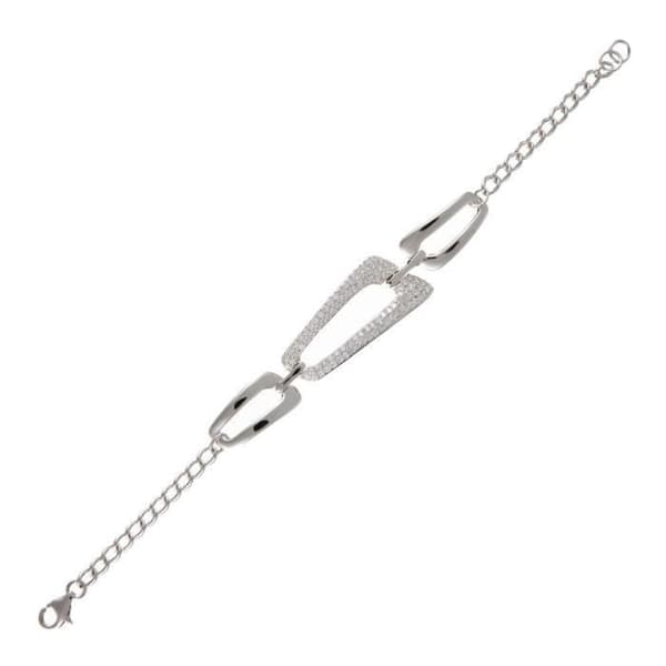 ORPHELIA SILVER Armband i 925 Sterling Silver med Cubic Zirconia - Dam - Silver