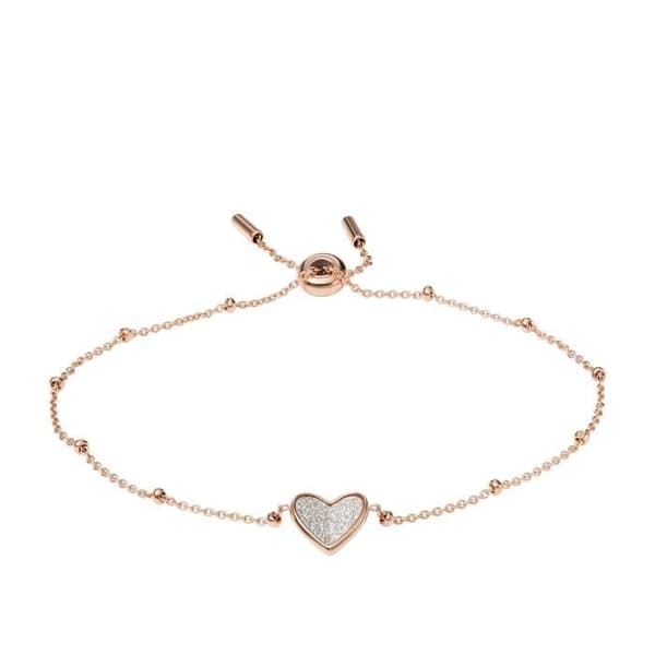 Damarmband - FOSSIL - Flutter Hearts rosé - Roséguld