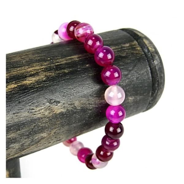 Armband - Ljusterapi - Rosenkvarts - Elastisk - Buddha pärla - Inre frid
