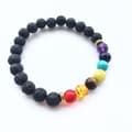Miniatyrbild 3 av 4: Br564 Armband balans yoga fossilperlor turkos uggla charm reiki