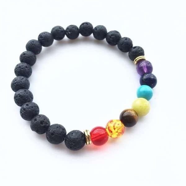 Br564 Armband balans yoga fossilperlor turkos uggla charm reiki