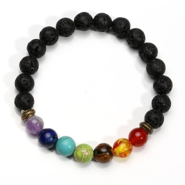 Armband - 3IALKI - 7 Chakran - Natursten - 8 mm - Blandat