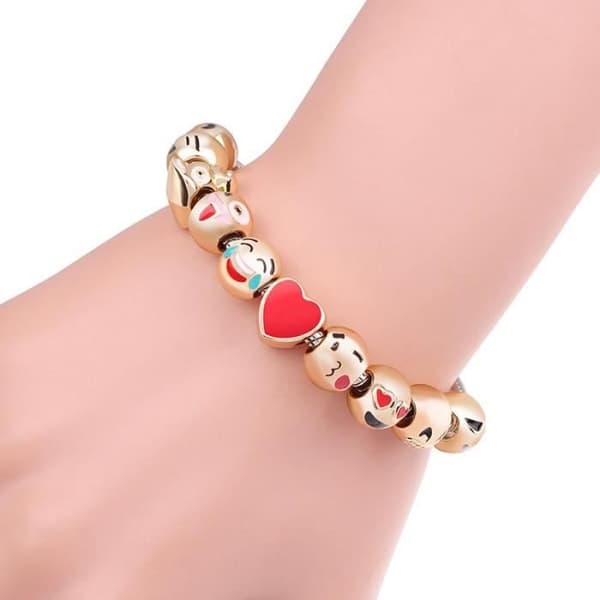 Armband - SHOP-STORY - 10 Emojis - Guldpläterade - Blandat - Leverans 48 timmar