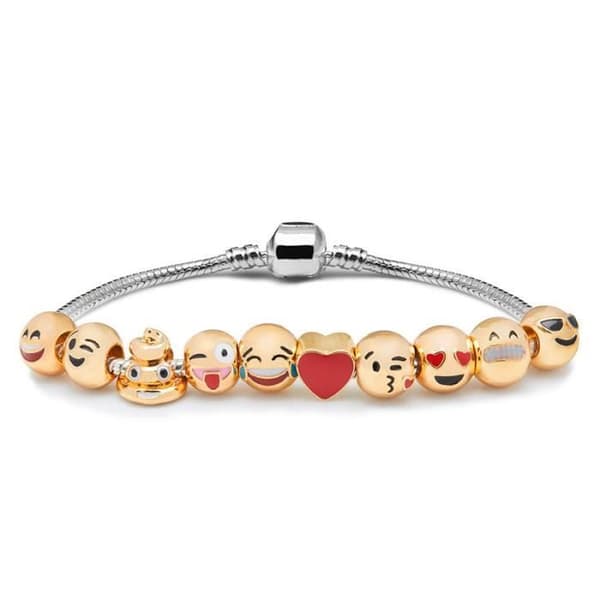 Armband - SHOP-STORY - 10 Emojis - Guldpläterade - Blandat - Leverans 48 timmar