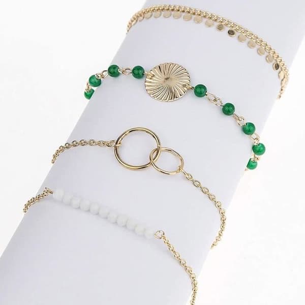 SHOP-STORY - MILEY: Set med 4 Bohemian Chic-armband