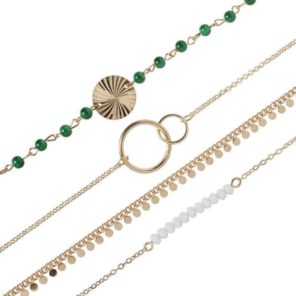 SHOP-STORY - MILEY: Set med 4 Bohemian Chic-armband