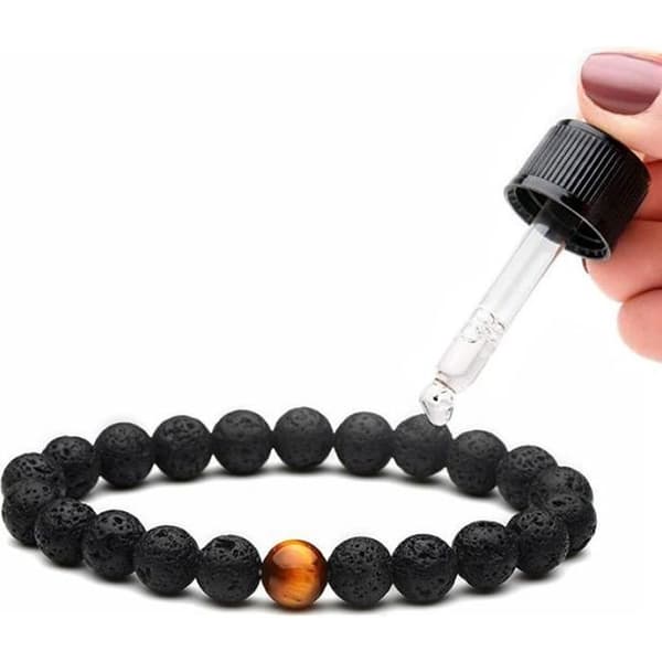SHOP-STORY - Armband med spridare för eterisk olja i lavasten och tigeröga Dra nytta av fördelarna med aromaterapi