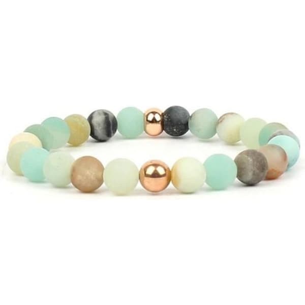 Meditationsarmband - SHOP-STORY - Amazonit - En storlek 18 cm - Natursten - Kvinna