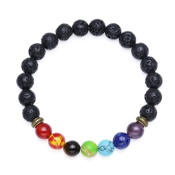 7 chakra healing armband i naturstenar för kvinnor