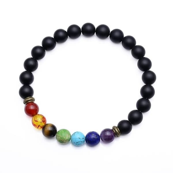 7 Chakra Lava Stone Armband för kvinnor - RVU6J