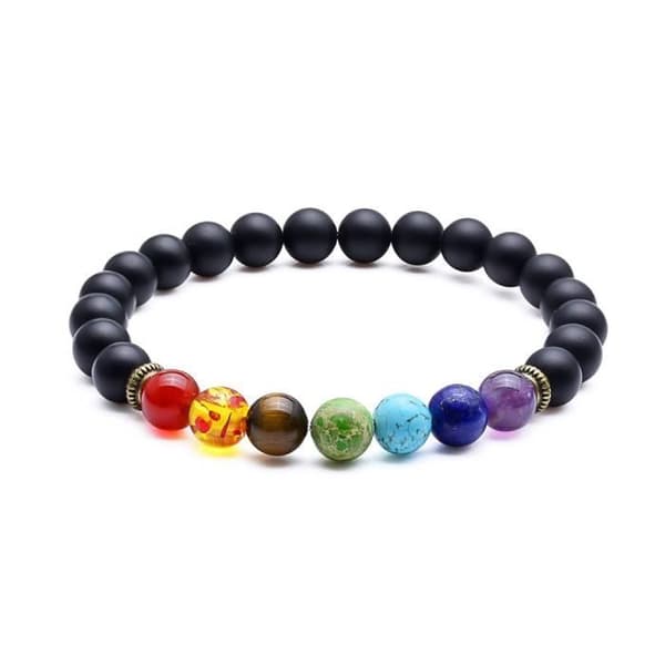 7 Chakra Lava Stone Armband för kvinnor - RVU6J