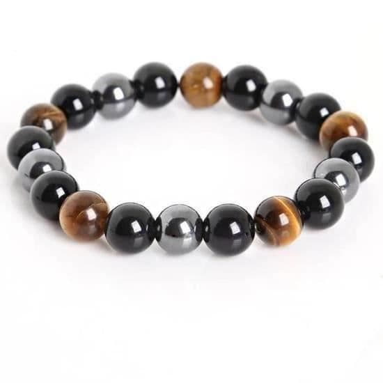 Armband - GOBRO - Tigeröga - Hematit - Svart Obsidian - Blandat