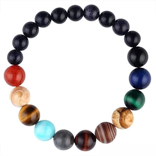 Armband - SHOP-STORY - Solsystem - Agat - Flerfärgad - Blandat