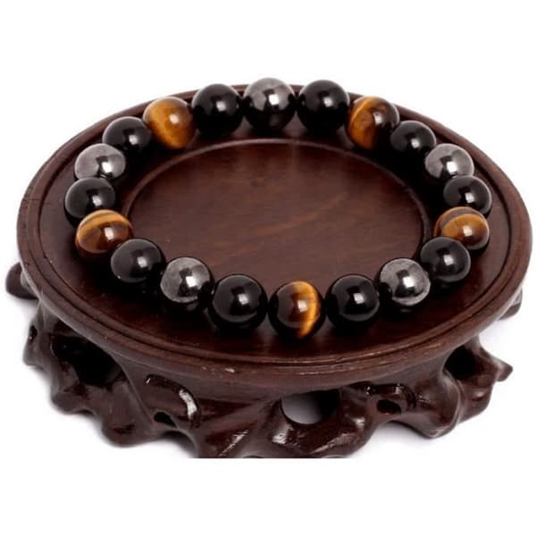Armband Naturstenar Tigeröga, Hematit, Tigeröga 177473