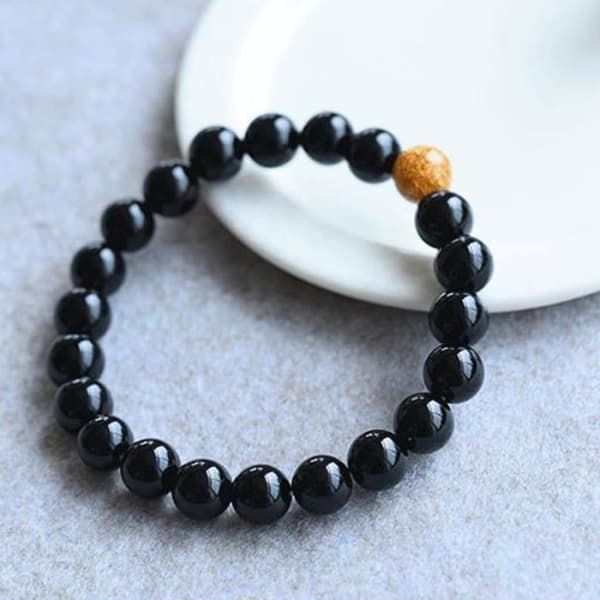 Armband - SHOP-STORY - Kontroll och antistress - Black Onyx - Naturliga pärlor - Kvinna