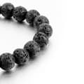 Miniatyrbild 4 av 4: Armband - FANTASTISKA BIJOUX - Naturlig Svart Lava - Flerfärgade Jadepärlor - 8 mm - 7 chakran
