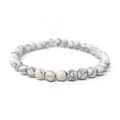 Miniatyrbild 1 av 4: Stabiliserande armband - SHOP-STORY - Vit Howlite - 6 mm - Unisex - 1 armband