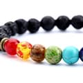 Miniatyrbild 3 av 3: Armband - Unisex - Naturlig agat - 7 chakran - Läkning - Skydd