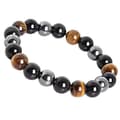 Miniatyrbild 1 av 4: Armband - LBQ28 - Tiger Eye Trippelskydd - Hematit - Svart Obsidian - 10 mm