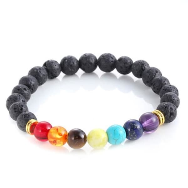 Armband - Agat - 7 Chakran - Balans - Yoga - Bönepresent