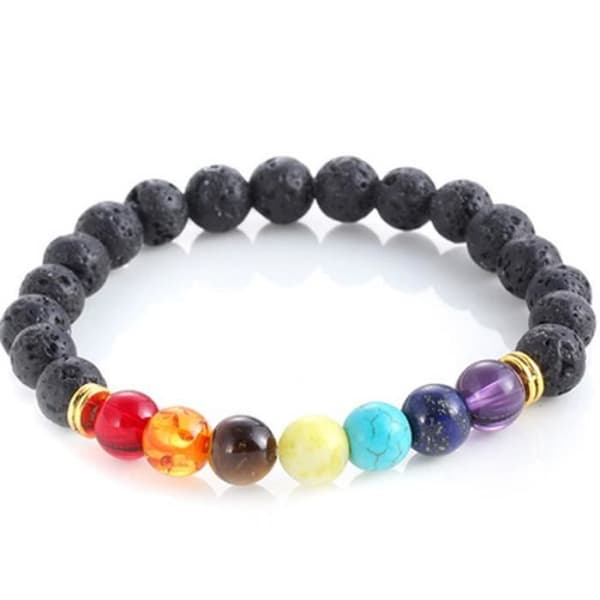 Armband - Agat - 7 Chakran - Balans - Yoga - Bönepresent
