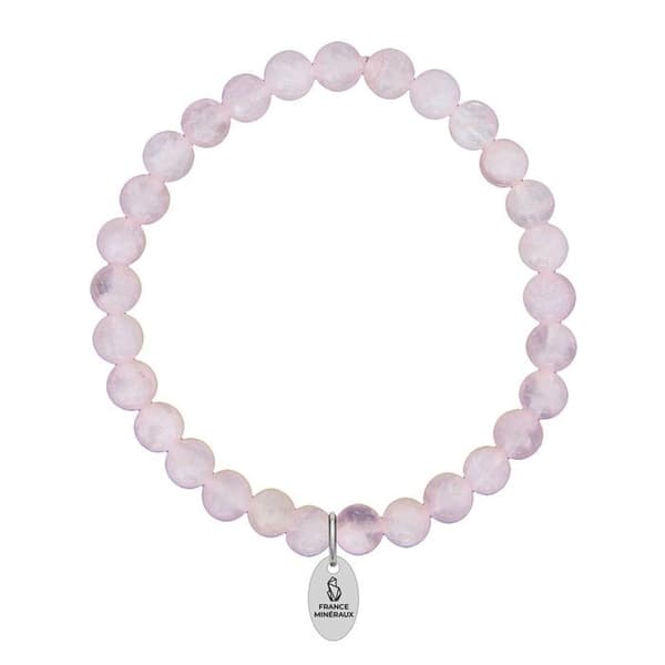 Armband Rose Quartz - 6mm pärlor - 22cm