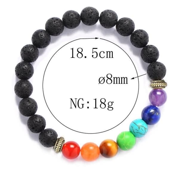 Armband - Lång Wa - Par - Svart Agat - Vit Howlit - 8mm