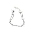 Miniatyrbild 4 av 4: MAVURA armband »Dubbel armband dubbel mini boll armband dam armband arm smycken dubbel silver kedja armband«