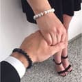 Miniatyrbild 4 av 4: MAVURA Armbandsset »Partnerarmbandsset Kung och drottninghänge Pearl Crown Marble Look Älskarens gåva
