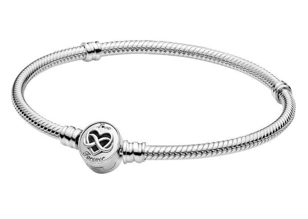 Armband - Pandora - Moments - Snake Mesh - Oändlighetslås - Silver 17 cm