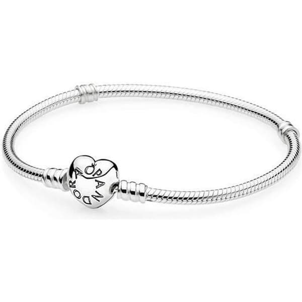 Armband - PANDORA - Moments - 925/1000:e silver - Hjärtlås - 18 cm