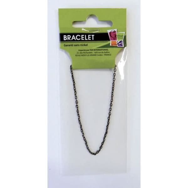 Armband Kedja - ANTRACIT - Liten Länk - 20cm - Mix - Vuxen