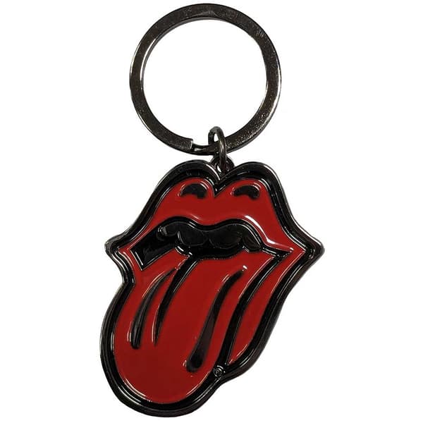 The Rolling Stones Keychain: Classic Tongue Black