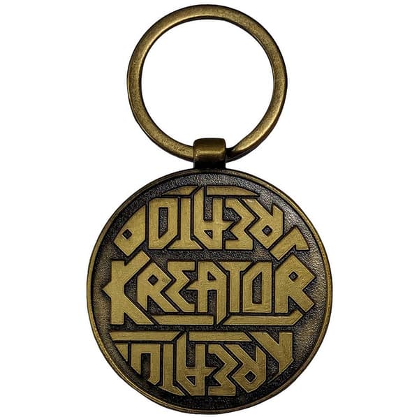 Kreator Keychain: Satan Is Real Emblem (Back Print)