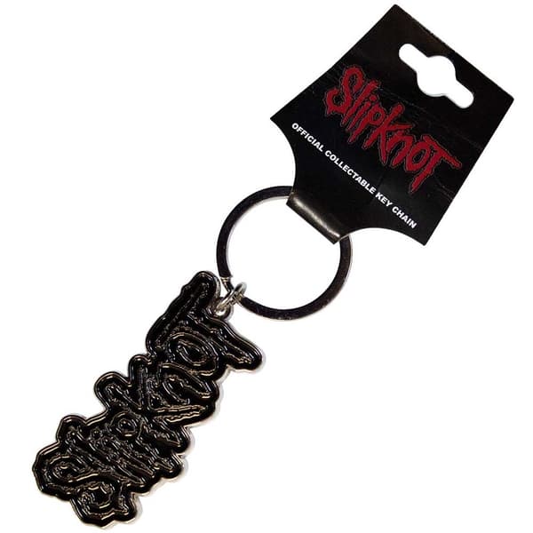 Slipknot  Keychain: Black Logo Black Border