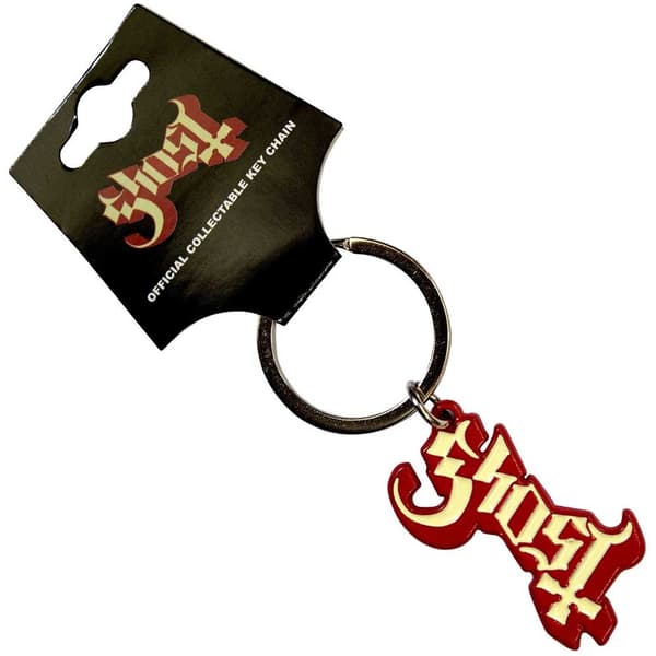Ghost  Keychain: Logo Red Shadow