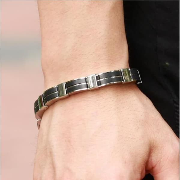 Armband Herrar - BIGILANTUH - i Rostfritt stål - Svart - 22 cm - 27 g