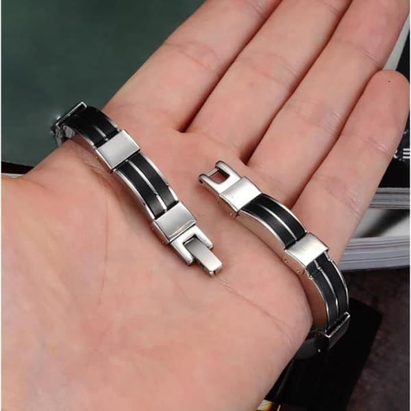 Armband Herrar - BIGILANTUH - i Rostfritt stål - Svart - 22 cm - 27 g