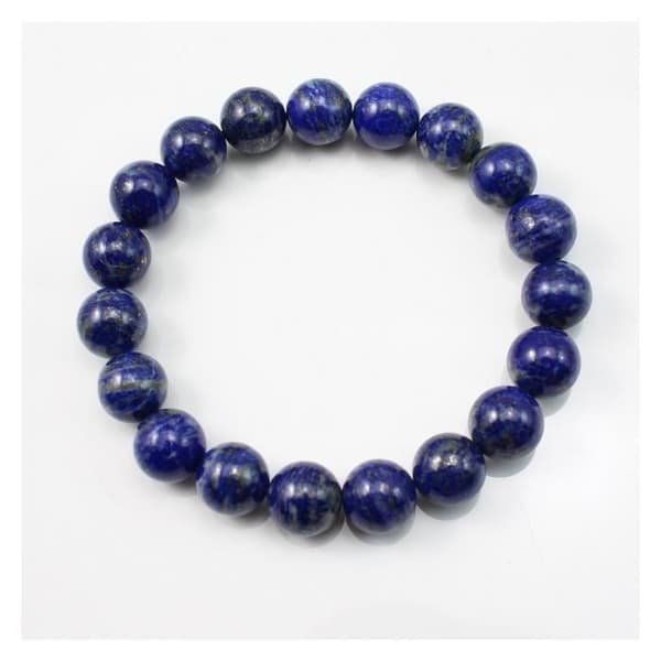Armband - Ljusterapi - Naturlig lapis lazuli - Elastisk - Kvinna - 25 pärlor